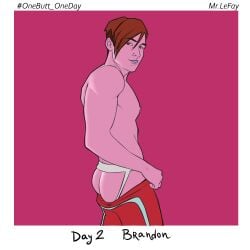 1boy ass brandon_(winx_club) jockstrap looking_back male male_only mr._le_fay onebutt_oneday_2022 winx_club