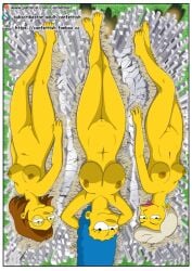 3girls breasts confettish elizabeth_hoover female lindsey_naegle macro marge_simpson multiple_girls nipples nude pussy smooth_skin the_dark_mangaka the_simpsons