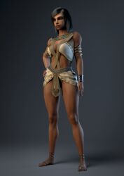 1girls 3d black_hair blizzard_entertainment dark-skinned_female dark_skin egyptian egyptian_clothes egyptian_clothing female female_only overwatch pharah vgerotica