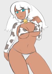 /ctt/ console-tan cow_print female gijinka huge_breasts human humanized iamlem large_breasts playstation_5 ps5 ps5-tan sony