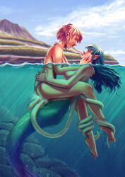 2girls all_the_way_through anal anal_penetration anal_sex ass bikini breasts cum cum_in_pussy cum_inside degeneron female green_hair long_hair mermaid mermay multiple_girls naked nipples nude ocean open_mouth oral outdoor_sex outdoors partially_submerged partially_underwater_shot penetration pointy_ears sea sex short_hair spread_legs tagme tentacle triple_penetration underwater underwater_sex vaginal_penetration vaginal_sex water yuri