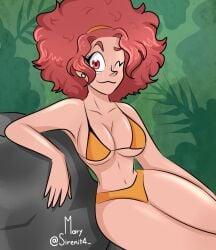 big_boobs big_breasts bikini fhs fhsz3r0 fnafhs fnafhs_z3ro fnafhsrule34 lana_(fnafhs) red_hair sirenit4 teacher yellow_bikini