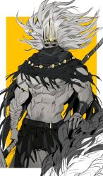 1boy abs bara dark_souls dark_souls_3 deity fromsoftware male male_only muscular_male nameless_king shadderfans solo solo_male topless topless_male