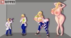 ass_expansion bimbo bimbofication brain_drain breast_expansion female giantess growth growth_sequence hair_growth huge_ass huge_breasts lip_expansion nipples ripped_clothing rotei thick_thighs thigh_expansion transformation transformation_sequence wide_hips