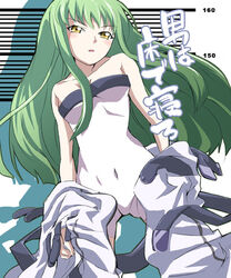 c.c. code_geass green_hair okiura solo straitjacket undressing