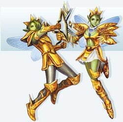 armor eternal_chaos fairy gold_armor green_skin lowres mmo pointy_ears wings