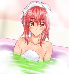 bath kamia_(not_found) kasuga_aya not_found_(artist) nude original solo towel