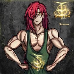 elden_ring fromsoftware male male_only muscular_male radagon_of_the_golden_order workout workout_clothes