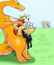 2021 ahe_gao ambiguous_penetration animal_penis anthro anthro_on_anthro bodily_fluids braixen breasts bulge charizard chest_tuft closed_eyes duo ear_pull ejaculation eye_roll fangs female fur genital_fluids heart inner_ear_fluff interspecies looking_pleasured male male/female motion_lines multicolored_body multicolored_fur nintendo nipples orange_body paws penetration pokémon_(species) pokemon pokemon_(species) pussy_ejaculation pussy_juice saeko_art simple_background size_difference small_breasts squirting stomach_bulge tongue tongue_out tuft two_tone_body two_tone_fur video_games watching_from_afar yellow_body yellow_fur