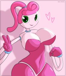 female_only game green_eyes mommy_long_legs pink_hair pink_skin poppy_playtime spicyhxzel_(artist) toy