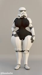 3d blender breasts female_stormtrooper half_dressed self_upload star_wars stormtrooper sunninsfw text thick_thighs