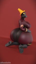 3d blender fempyro mask original_character self_upload sunninsfw thick_ass