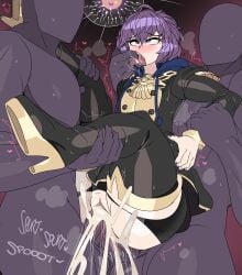 1girls 2boys ahe_gao ahegao anal arm_grab ass bernadetta_von_varley boots breasts captain_kirb cum cum_in_ass cum_in_pussy cum_inside double_penetration female finger_in_mouth finger_play fire_emblem fire_emblem:_three_houses garreg_mach_monastery_uniform grey_eyes group_sex heavy_breathing impregnation large_ass leg_grab male mmf_threesome motion_blur motion_lines mouth_play moving_tongue naughty_face nintendo open_mouth orgasm ovum purple_hair pussy saliva sex short_hair shorts skirt small_breasts sound_effects standing_sex steaming_body sweat thigh_boots threesome tongue tongue_out torn_clothes vaginal_penetration x-ray