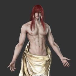 1boy abs artist_request bishonen elden_ring fromsoftware male male_only muscular_male radagon_of_the_golden_order red_hair solo