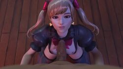 3d black_cat_d.va blowjob d.va dark-skinned_male eye_contact lunea overwatch penis pov