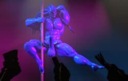 huge_cock nautolan oiled pole pole_dancing purple_skin sweat