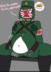 2019 belly_expansion countryhumans countryhumans_girl ech0chamber inflation japanese_empire_(countryhumans) ramen