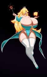 1girls big_breasts blonde breasts_bigger_than_head brother_bonk cleavage female mario_(series) princess_rosalina super_mario_galaxy tagme thick_thighs