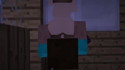 1boy 1girls 3d animated blue_pants blue_shirt cum cum_in_pussy cum_inside doggy_style gameplay horny_female human_female humanoid indoors jenny_belle_(slipperyt) mine-imator minecraft nude_female outside schnurritv sound steve_(minecraft) tagme video