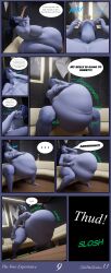 3d 3girls bbw belly big_belly big_breasts breasts comic fat female huge_belly huge_breasts mini_giantess nipples nipples_visible_through_clothing oral_vore overwatch overweight same_size_vore size_difference sombra the_blue_widow33 tracer vore widowmaker