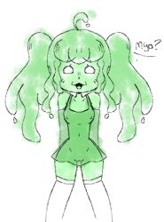 :3 breasts confused minecraft minecraft_mob owo slime slime_(minecraft) slime_girl transparent_clothing vagina