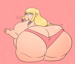 1girls ass bbw big_ass blonde_hair fat fat_ass female huge_ass hyper hyper_ass lewdsona obese overweight panties princess_zelda skyward_sword solo_female the_legend_of_zelda zelda_(skyward_sword)