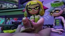 1boy 2girls 3d agent_4_(splatoon) animated barefoot cephalopod_humanoid clothed_female_nude_male feet feet_up female foot_fetish footjob inkling inkling_girl justhopelessbaka large_penis male marie_(splatoon) mp4 sfm shoes_removed short_hair soles sound sound_edit source_filmmaker splatoon straight toes video white_hair yellow_eyes yellow_hair young