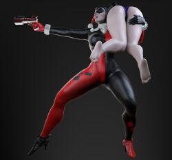 2girls 3d ass ass_visible_while_carried batman:_arkham_knight batman_(series) big_ass big_butt blender_(software) bodysuit captured carrying_over_shoulder carrying_person dat_ass dc dc_comics female female_focus female_only firearm gray_skin grey_skin gun handgun harley_quinn harley_quinn_(classic) harley_quinn_(injustice) high_heels human injustice_2 pale-skinned_female pale_skin raven_(dc) smitty34 teen_titans villain weapon