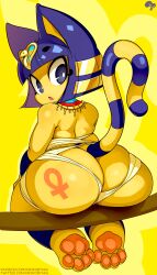 ankha from animal crossing by krokobyaka