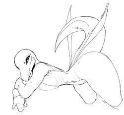 anthro ass big_butt big_hips breasts dare_to_exist eyelashes female female_only female_pokemon game_freak hips humanoid laying_down lizard lizard_girl lizard_humanoid looking_at_viewer nintendo no_background no_color no_humans pokemon pokemon_(species) pokemon_sm reptile reptile_humanoid salazzle scalie sketch smirk smirking solo solo_female tail teasing teasing_viewer thick_thighs thighs