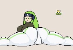 ass big_ass big_breasts big_butt breasts eyelashes female flexible genitals gwain_saga huge_ass huge_breasts huge_hips huge_thighs kingcroc looking_at_viewer looking_back marlow pixel_art pussy solo splits spread_legs spreading tagme thick_thighs thin_waist tight_clothing wide_hips