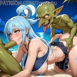 2boys adult_female ai_assisted ai_generated aqua_(konosuba) ass ass_bigger_than_head bent_over bikini blush blush_lines breasts cum cum_in_mouth cum_in_nose cum_in_pussy cum_overflow curvy curvy_female curvy_figure deep_penetration deepthroat detailed_hair detailed_skin double_penetration facial facial_mark fellatio female female_focus goblin group_sex hanging_breasts high_quality high_resolution highres kono_subarashii_sekai_ni_shukufuku_wo! konosuba large_breasts legs mascara mmf_threesome multiple_boys naughty_face nipples oral patreon patreon_exclusive patreon_url patreon_username penetration penis rolling_eyes seductive_eyes sex sex_from_behind sexy sexy_body shiny_skin shirt skin skin_gloss skindentation spitroast straight thick_thighs thighs threesome toyotaku uncensored