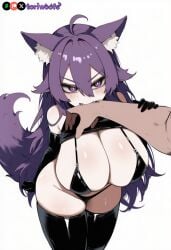 ahoge ai_generated angry big_boobs big_breasts big_thighs bikini bikini_top biting boobies boobs boobs_bigger_than_head breasts breasts_bigger_than_head bursting_breasts curvaceous curvy curvy_figure digital_media_(artwork) dog_ears dog_girl dog_tail doggirl enormous_breasts enormous_thighs female female_focus gigantic_breasts gigantic_thighs hair_between_eyes hair_flaps highres hips hourglass_figure huge_ass huge_boobs huge_breasts huge_thighs huge_tits humongous_ass humongous_breasts humongous_thighs kemonomimi large_breasts large_thighs latex latex_gloves legs long_hair looking_at_viewer massive_breasts massive_thighs mature mature_female patreon_username petgirl petite pov pov_male pupils purple_ears purple_eyes purple_hair purple_tail round_breasts self_upload slim_waist smooth_skin teeth thick thick_hips thick_legs thick_thighs thighhighs thighs thighs_bigger_than_head tits tits_bigger_than_head tori toriwoofs voluptuous waist watermark wavy_hair white_pupils white_skin white_skinned_female wide_hips wide_thighs wolf_ears wolf_tail woman
