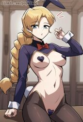 ai_generated blonde_hair braided_hair female kiril_parreira pussy reformation_of_the_deadbeat_noble sex