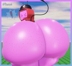>w< ass_focus fat_ass forsaken_(roblox) looking_back roblox rusoph tagme tv_head veeronica veeronica_(forsaken)