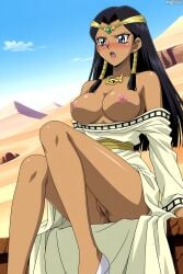 dark-skinned_female ishizu_ishtar nipples pussy solo solo_female solo_focus yu-gi-oh! yu-gi-oh!_duel_monsters yugioh