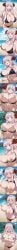 ai_generated beach bouncing_breasts breasts_out_of_bikini covering_breasts embarrassed embarrassed_expression huge_breasts kanan-sama_wa_akumade_choroi lillum_(kanan-sama) mature_female surprised surprised_expression voluptuous_female