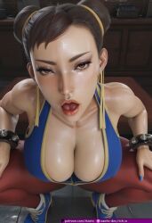 1girls ai_generated armpit ass ass_worship azataai breasts chun-li female fully_clothed huge_ass huge_breasts huge_thighs looking_back_at_viewer milf rear_view smile smile_at_viewer solo solo_female squatting street_fighter street_fighter_6 sweat toned toned_ass toned_body toned_female toned_legs