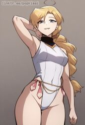 ai_generated blonde_hair braided_hair female kiril_parreira pussy reformation_of_the_deadbeat_noble sex