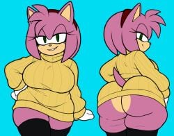 1girls amy_rose ass big_ass big_butt bubble_ass bubble_butt champchidi color color_edit colored colored_sketch colorization colorized colorized_edit colorshun female female_focus female_only hedgehog hedgehog_girl hedgehog_humanoid pink_hair sonic_(series) sonic_the_hedgehog_(series)