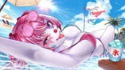 beach big_boobies big_boobs big_breasts big_tits big_titties bikini clown clown_girl clown_makeup clown_nose clown_paint sexy sexy_body sexy_female sexy_pose streamer thick_thighs thighs vtuber vtuber_persona vtubers