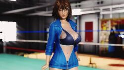 1girl 1girls animated animated_gif areolae breasts dead_or_alive dead_or_alive_xtreme_venus_vacation disappearing_clothes doahdm forced_nudity gif gravure_studio huge_breasts naked ninja_gaiden nipples nude public public_nudity pussy suddenly_naked tecmo tsukushi_(doa)
