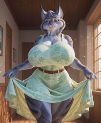 ai_generated anthro big_breasts cat furry kitty_lynxley surikat wide_hips zootopia zootopia_2