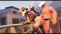 1boy 1girls 3d animated bottomless doggy_style engineer engineer_(team_fortress_2) exposed_breasts female fempyro male male/female marksdv multiple_boys pyro pyro_(team_fortress_2) sound straight tagme team_fortress_2 vaginal_penetration valve video