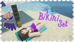 big_ass big_breasts bikini bikini_bottom bikini_top fba fba_project gearheartful laying_down minecraft mojang tagme