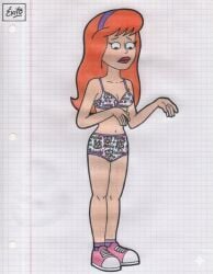 ai_generated be_cool_scooby-doo bra bra_and_panties daphne_blake panties print_bra print_panties print_underwear scooby-doo underwear