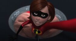 3d ass bottom_heavy butt captured cellulite chubby chubby_female elastigirl fat_ass helen_parr huge_ass imminent_rape obese obese_female overweight overweight_female pixar stuck stuck_in_wall sweat the_incredibles