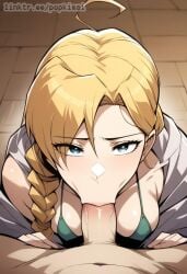 ai_generated blonde_hair braided_hair female kiril_parreira pussy reformation_of_the_deadbeat_noble sex