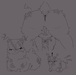 1girls anus ass ass_focus asshole breakcoreyuri butt butt_focus creeper creeper_(minecraft) eyelashes fat_ass flower flower_in_hair flowers flowers_in_hair minecraft pussy quadruped sketch sketch_page tail vagina wobble wobbling_ass