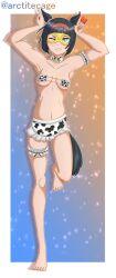 arctitecage cow_print cow_print_bikini lingerie_only mini_the_lady_(umamusume) umamusume umamusume:_cinderella_gray